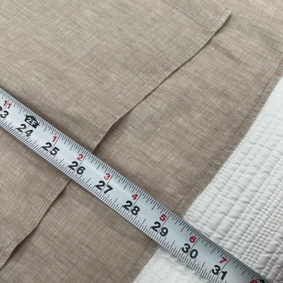 Jones New York Light Beige Linen-Blend Shirt . - Picture 7 of 7